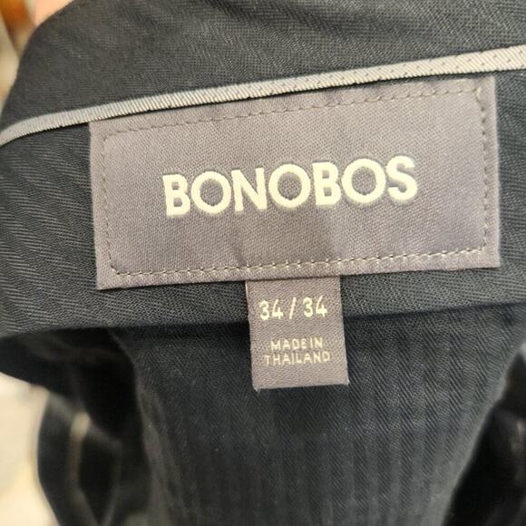 Bonobos Italian Stretch Wool Pants Comero Flexo Slim Cut Dark Grey - Size 34/34 - Picture 6 of 7